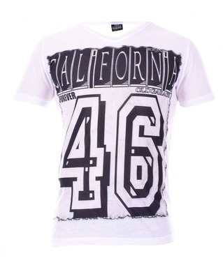 Мъжка бяла тениска California 46 forever Мъжка бяла тениска California 46 forever