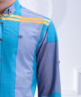 Мъжка тюркоазена риза