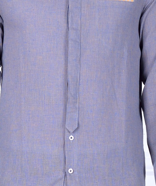 Мъжка лилава риза с имитация за вратовръзка