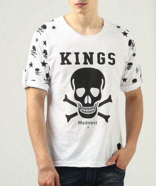 Бяла тениска Kings с череп Бяла тениска Kings с череп