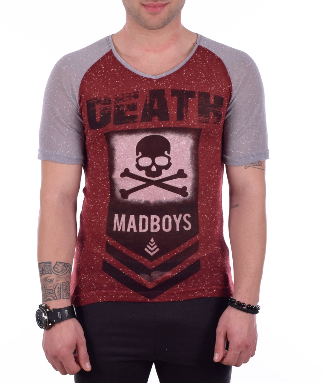 Мъжка тениска с череп Madboys Red Мъжка тениска с череп Madboys Red