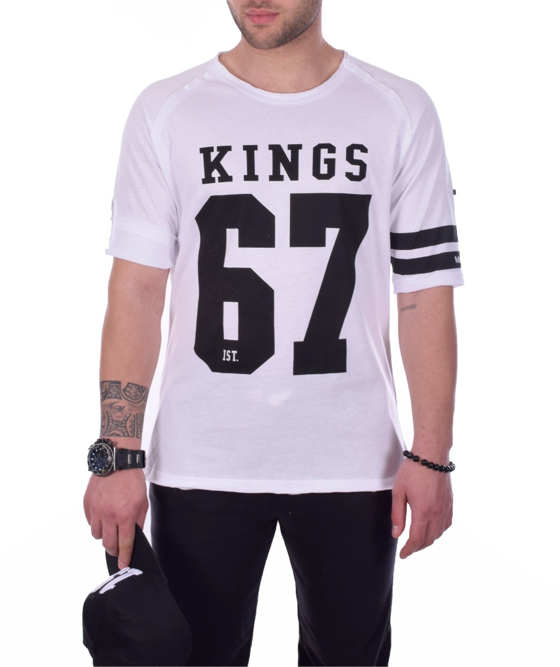 Мъжка бяла тениска Kings Мъжка бяла тениска Kings