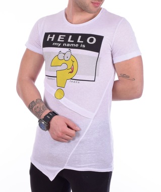 Мъжка бяла тениска Hello Мъжка бяла тениска Hello