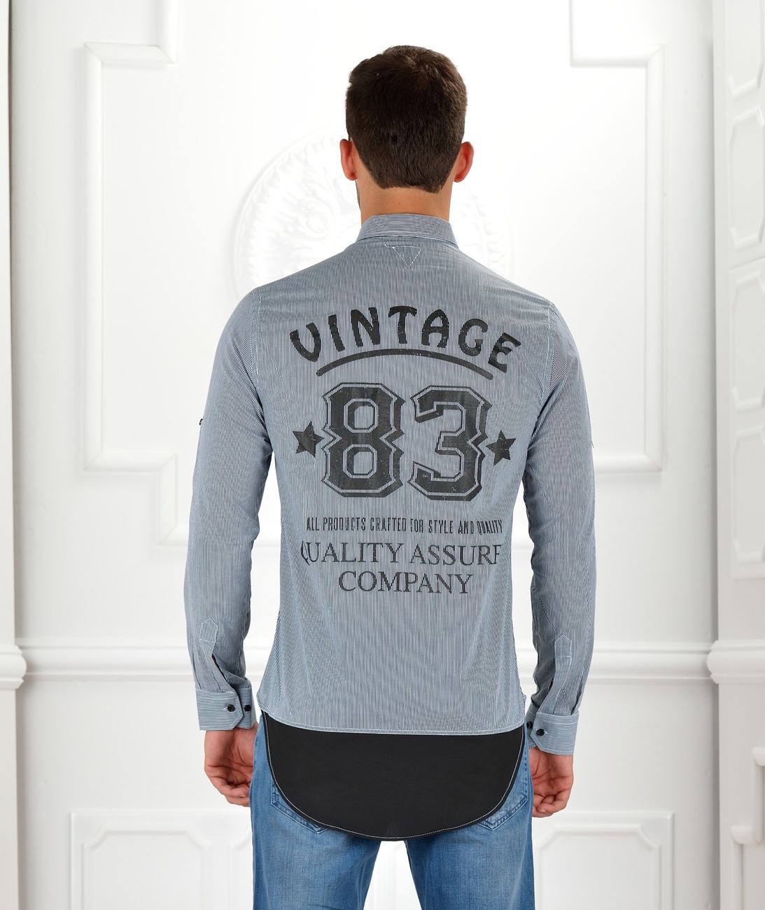 Мъжка раирана риза Vintage 83 Original Мъжка раирана риза Vintage 83 Original