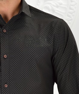 Мъжка черна риза Street 86