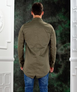 Мъжко дълго Сафари яке зелено-кафяво