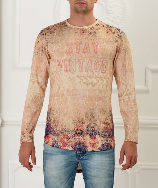 Мъжка бежова блуза Stay Vintage