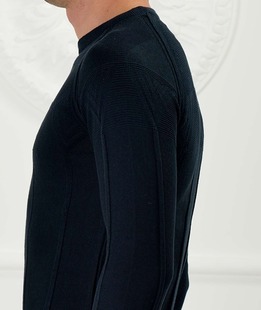 Мъжки тънък тъмно син пуловер