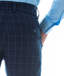 Мъжки син панталон на каре