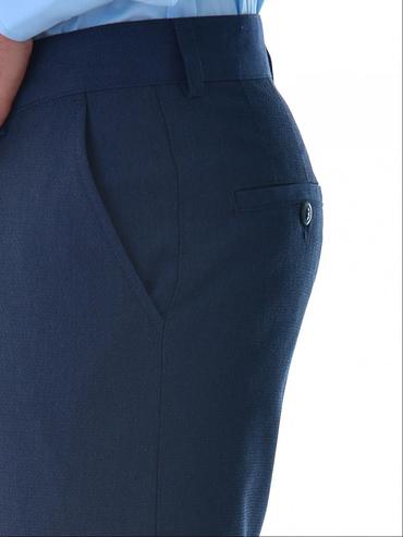 Мъжки тъмно син втален структурен панталон