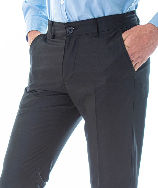 Мъжки черен изчистен втален панталон