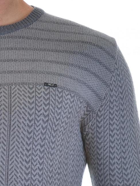 Мъжки тънък сив пуловер на орнаменти