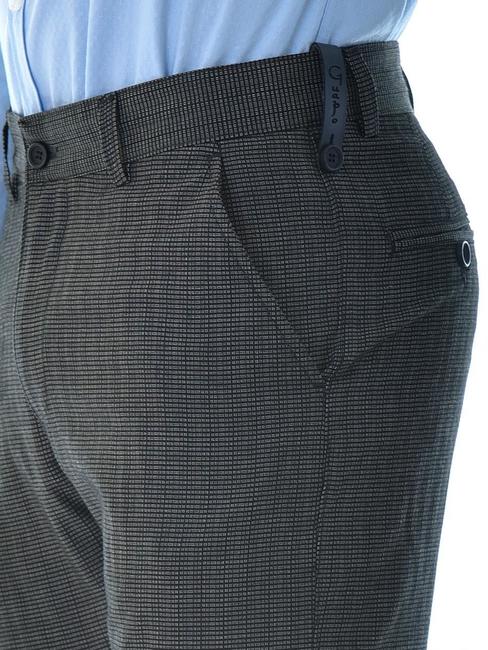 Мъжки черен структурен втален панталон с 5 джоба