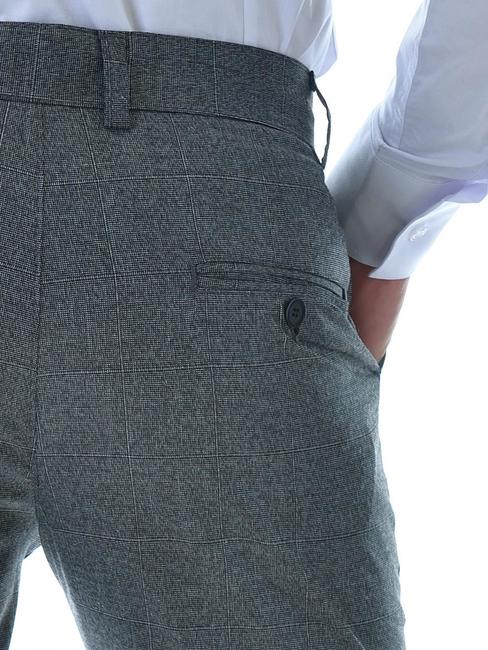 Мъжки светло сив втален кариран панталон