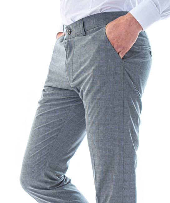 Мъжки сив кариран втален панталон