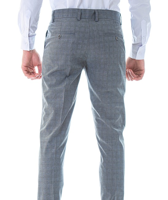 Мъжки сив кариран втален панталон