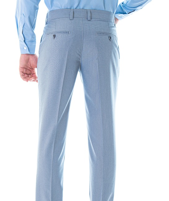 Мъжки светло сив структурен панталон с 5 джоба