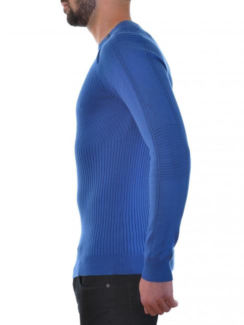 Мъжки син пуловер Slim Fit с ципове Мъжки син пуловер Slim Fit с ципове