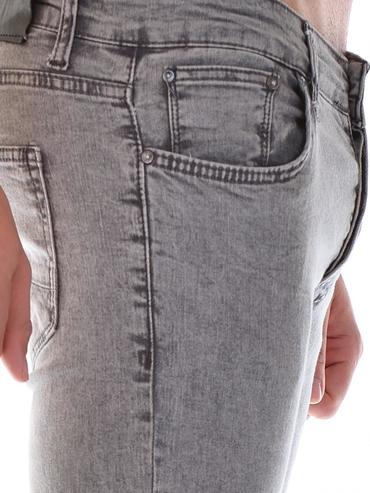 Мъжки светло сиви дънки слим фит D42