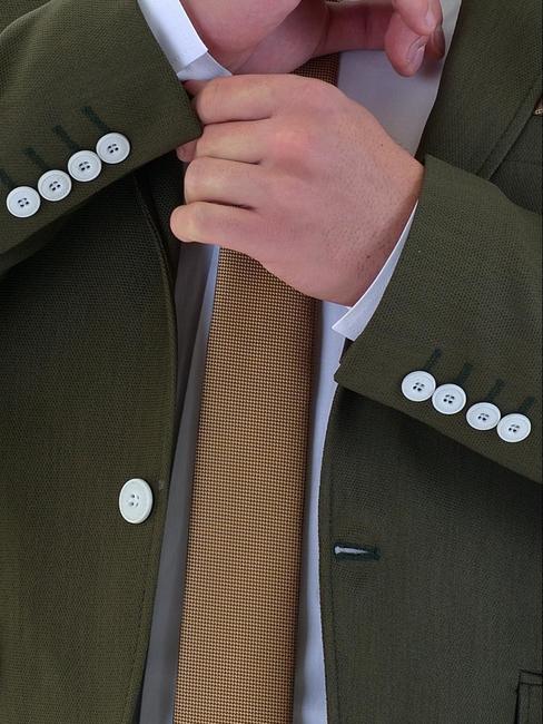 Мъжко тъмно зелено вталено сако с едно копче