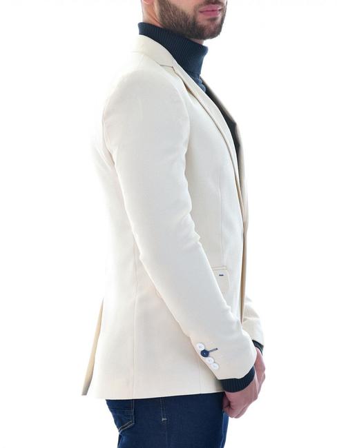 Мъжко бяло вталено сако с едно копче