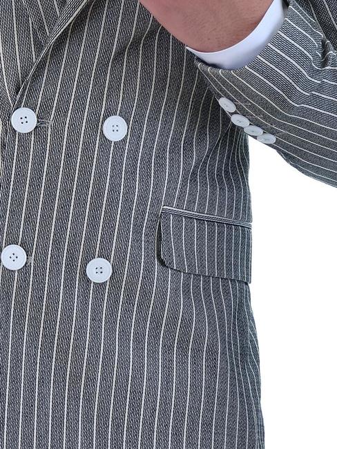 Мъжко сиво раирано сако с две копчета