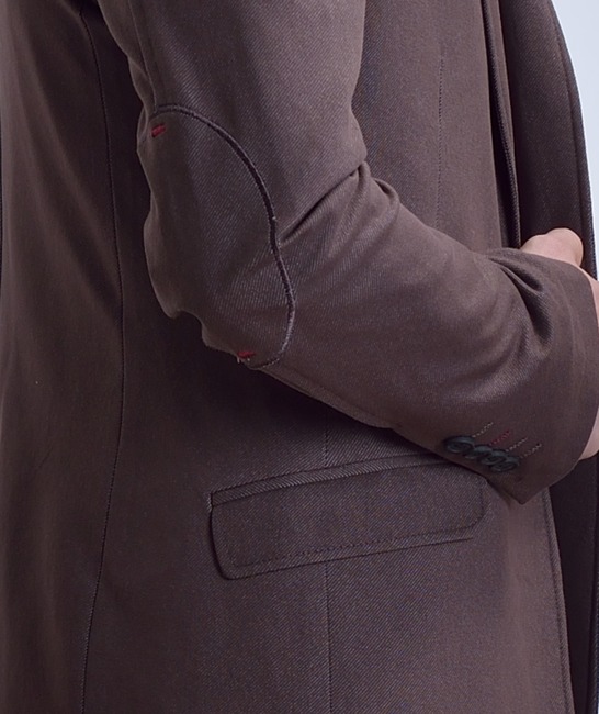 Мъжко кафяво сако с едно копче