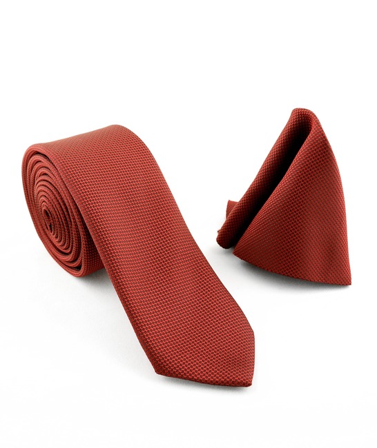 Мъжка структурна вратовръзка цвят бордо