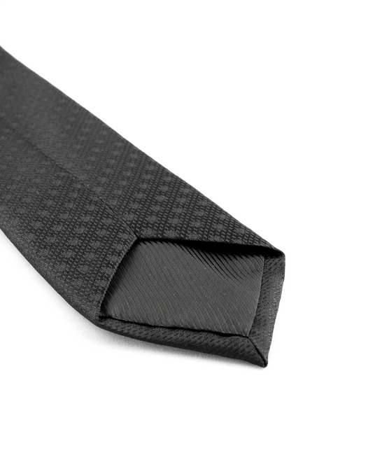 Мъжка черна стукторна вратовръзка на снежинки
