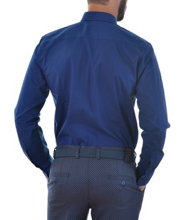 Мъжка официална синя риза