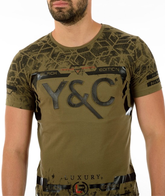 Мъжка зелена тениска YC