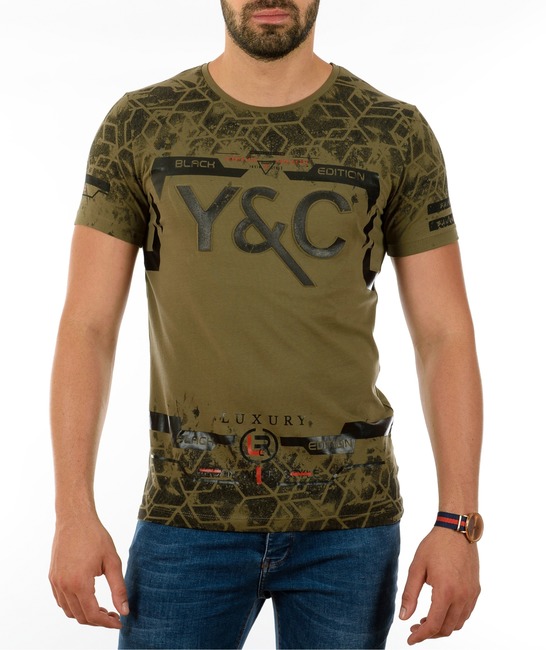 Мъжка зелена тениска YC
