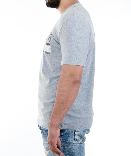 03 - Мъжка сива тениска с бяла лента