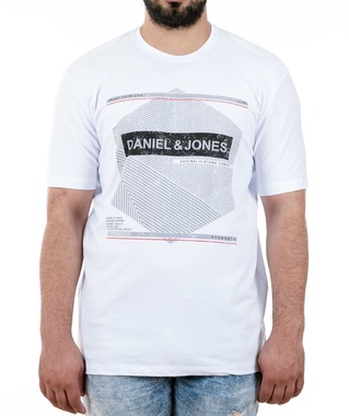 05 - Мъжка бяла тениска DANIEL JONES 05 - Мъжка бяла тениска DANIEL JONES