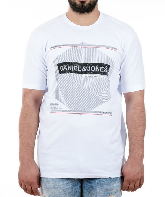05 - Мъжка бяла тениска DANIEL JONES
