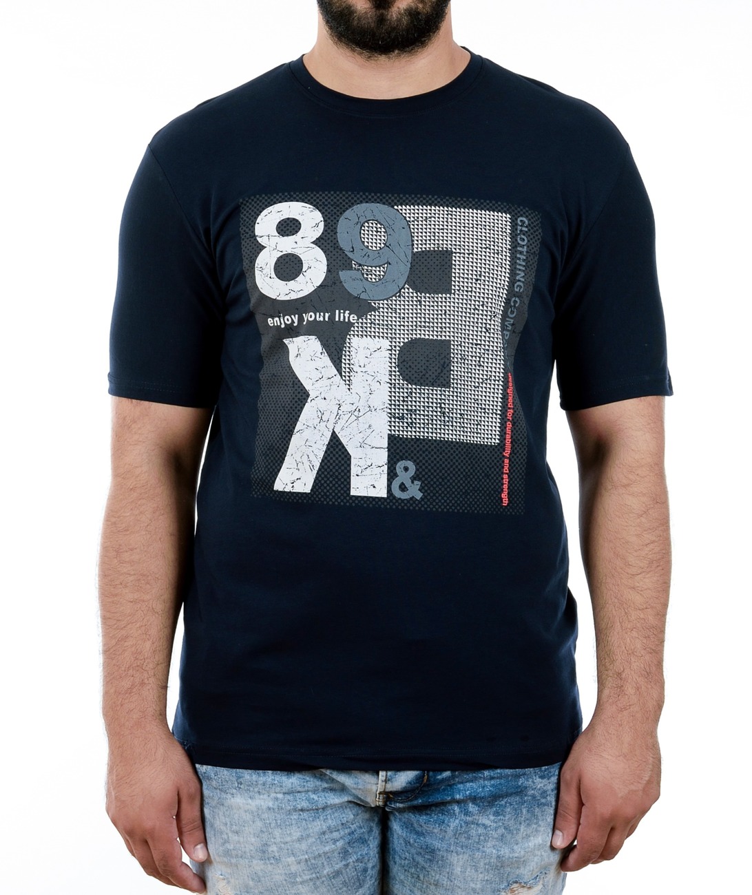 09 - Мъжка тъмно синя тениска BK 89 09 - Мъжка тъмно синя тениска BK 89