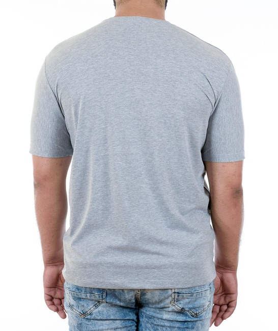 10 - Мъжка сива тениска на черни надписи