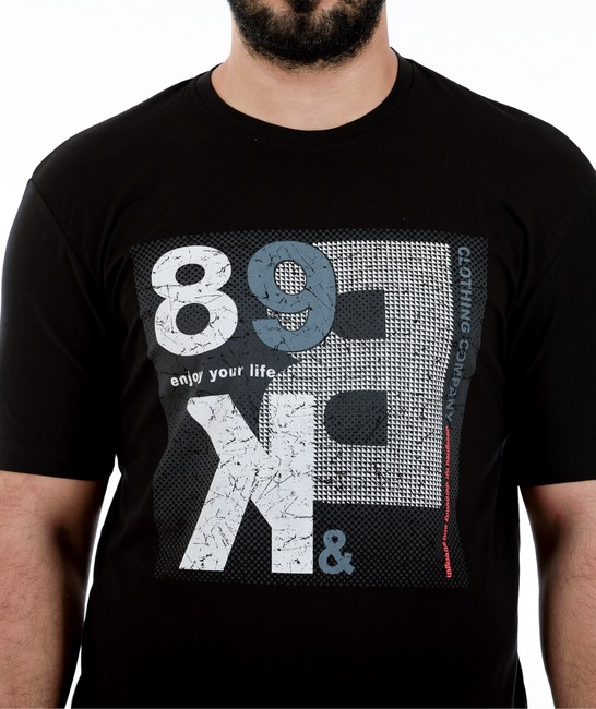 12 - Мъжка черна тениска 89