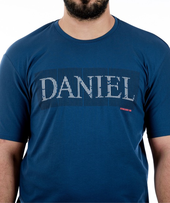 15 - Мъжка светло синя тениска надпис DANIEL