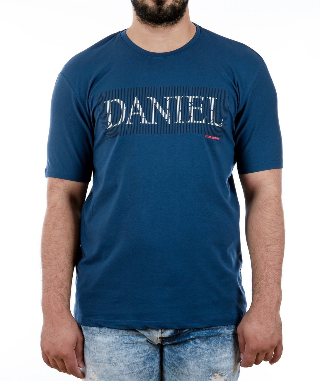 15 - Мъжка светло синя тениска надпис DANIEL 15 - Мъжка светло синя тениска надпис DANIEL