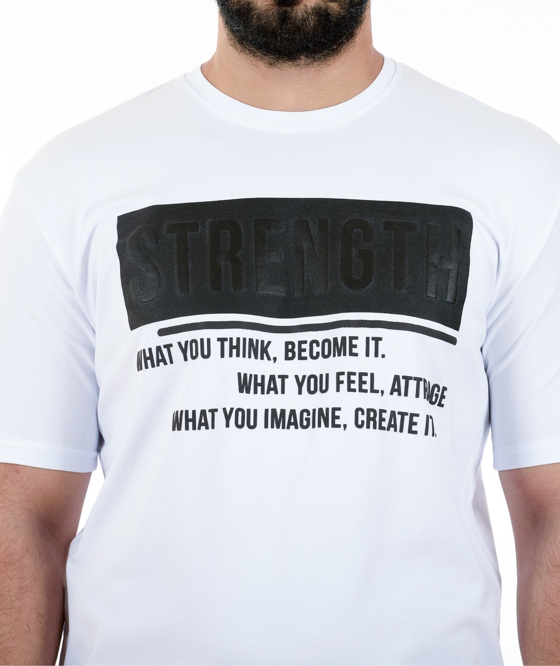 17 - Мъжка бяла тениска STRENGTH 17 - Мъжка бяла тениска STRENGTH