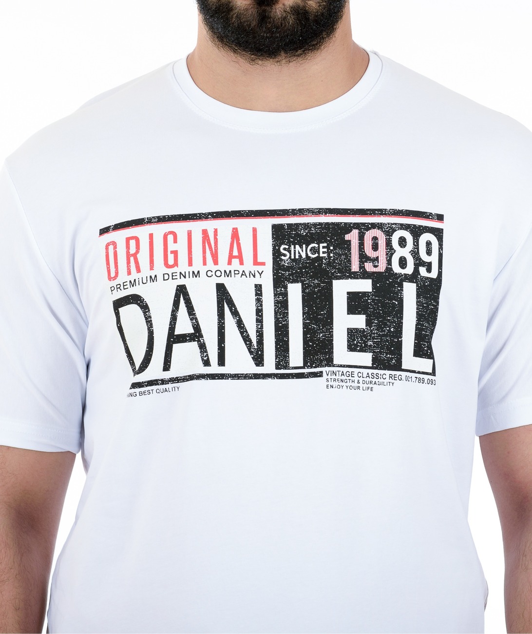 26 - Мъжка бяла тениска ORIGINAL DANIEL 26 - Мъжка бяла тениска ORIGINAL DANIEL