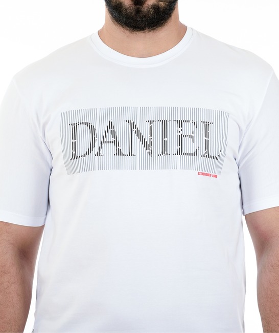 30 - Мъжка бяла тениска с райран надпис