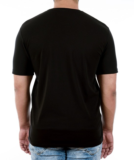 35 - Мъжка черна тениска с голяма райрана щампа