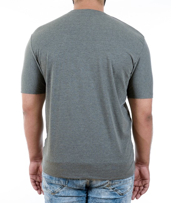36 - Мъжка сива тениска със син надпис