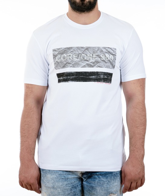 37 - Мъжка бяла тениска CORE ONE 989