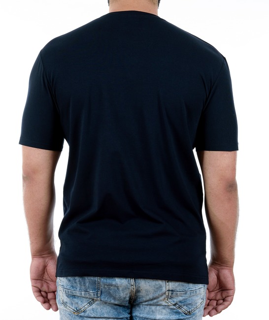 42 - Мъжка синя тениска с цветна щампа