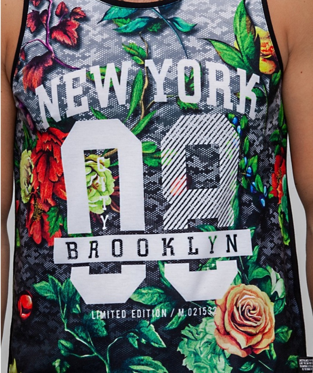 03 - Мъжки черен потник New York 08 на рози 03 - Мъжки черен потник New York 08 на рози