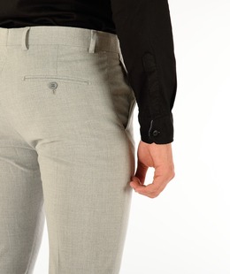 Мъжки светло сив изчистен панталон