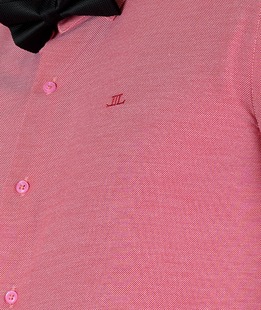 Светло червена структурна риза